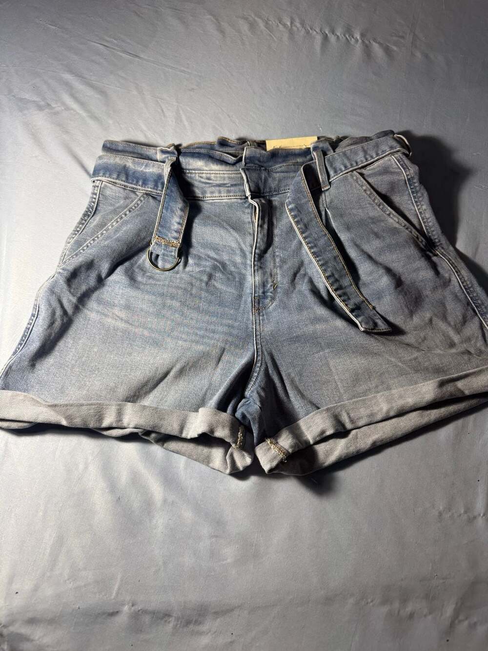 A.N.A High-Rise Midi Short Size 16 Blue Denim Belted